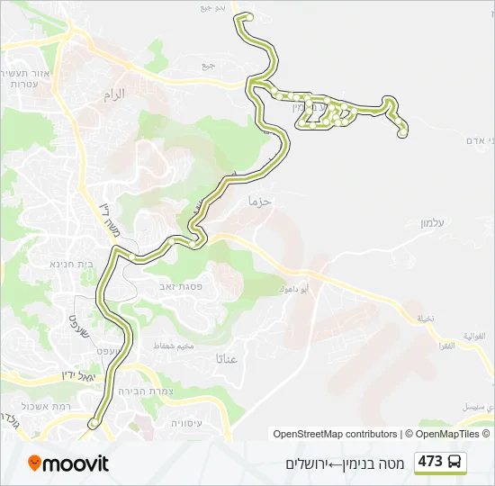 473 Bus Line Map