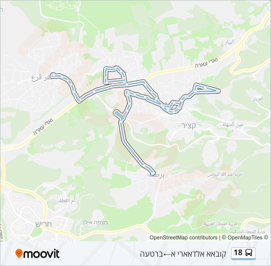18 Bus Line Map