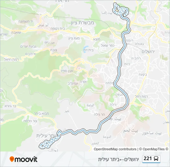 221 Bus Line Map