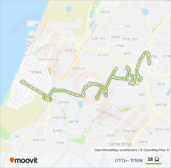 38 Bus Line Map