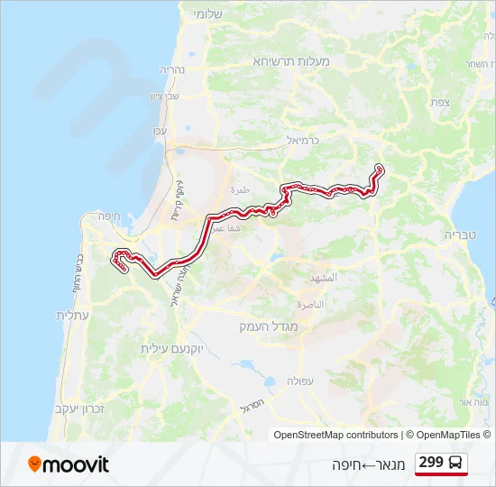 299 Bus Line Map