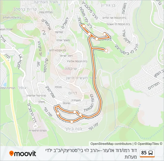 85 Bus Line Map