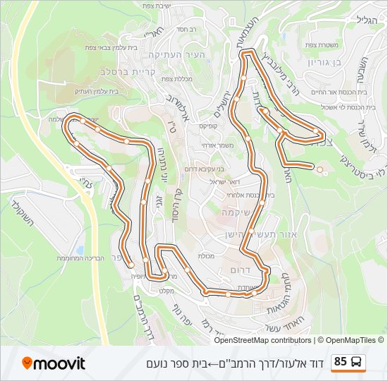 85 Bus Line Map