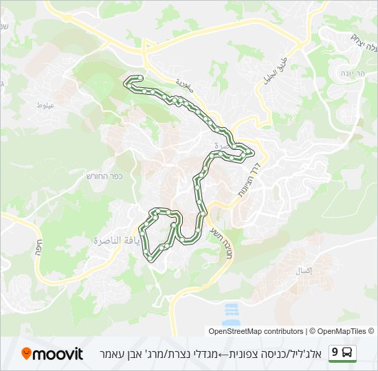 9 Bus Line Map