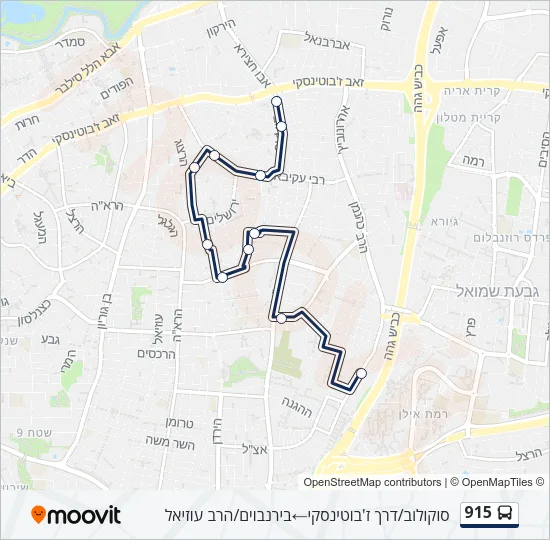 915 Bus Line Map