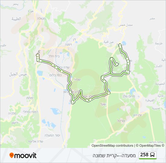 258 Bus Line Map