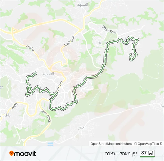 87 Bus Line Map