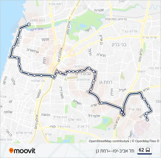 62 Bus Line Map