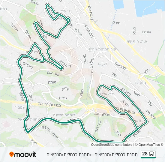 28 Bus Line Map