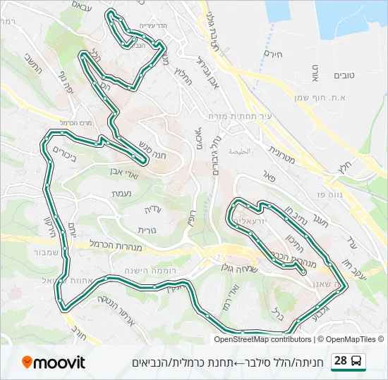 28 Bus Line Map