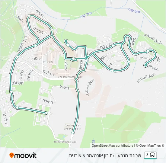 7 Bus Line Map