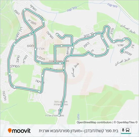 8 Bus Line Map