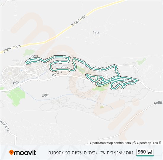 960 bus Line Map