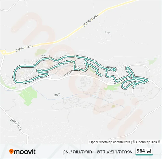 964 Bus Line Map