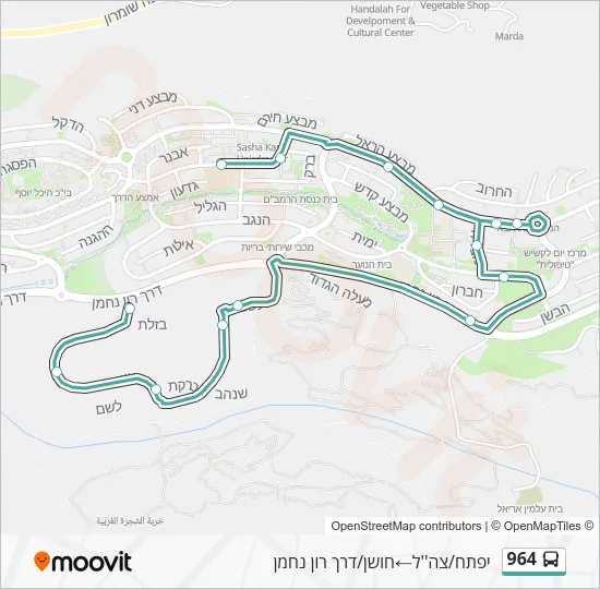 964 Bus Line Map