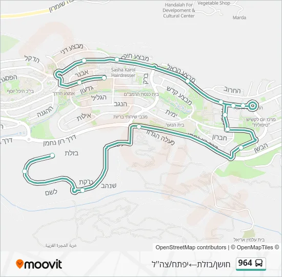 Автобус 964: карта маршрута