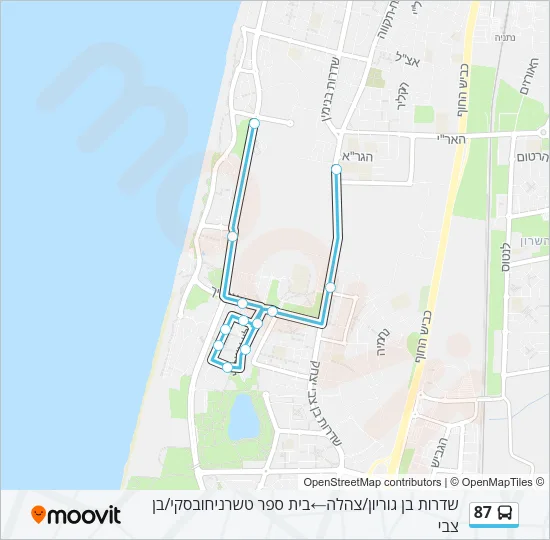 87 Bus Line Map