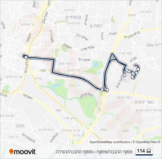 114 Bus Line Map