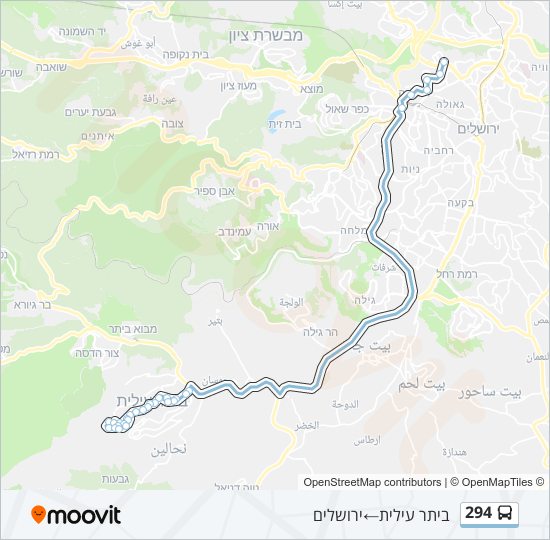 294 bus Line Map