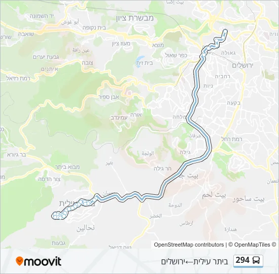 294 Bus Line Map