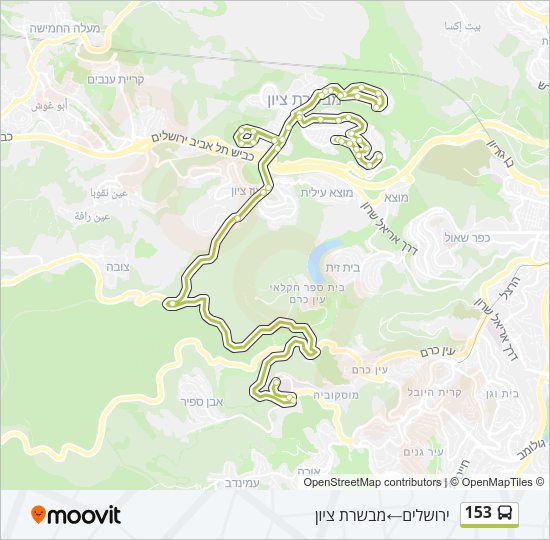 153 Bus Line Map