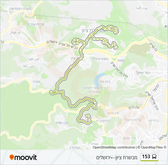 153 Bus Line Map