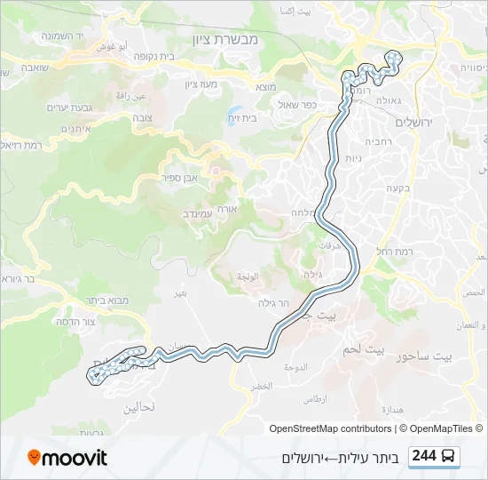 244 Bus Line Map