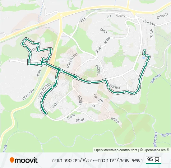 95 Bus Line Map