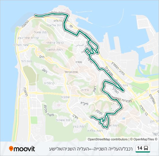 14 bus Line Map