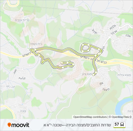 57 Bus Line Map