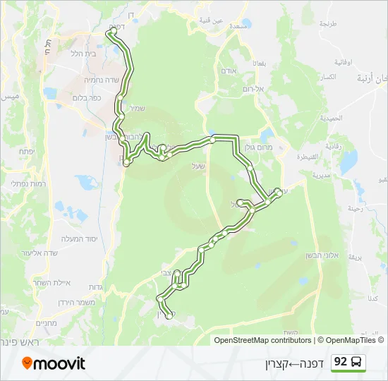 92 Bus Line Map