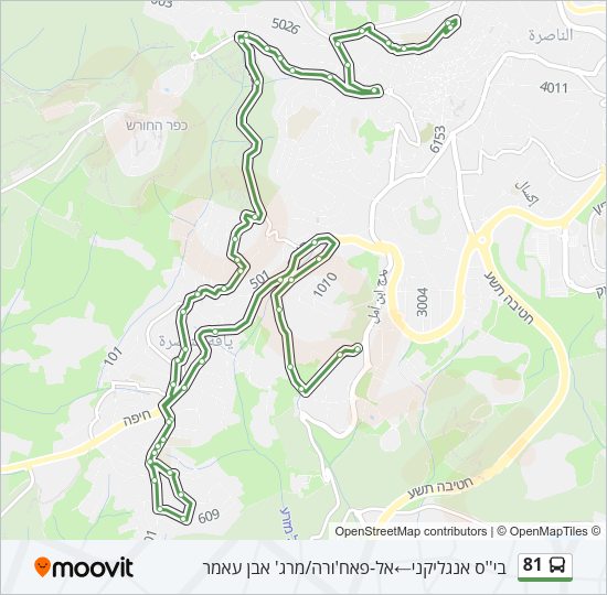 81 Bus Line Map