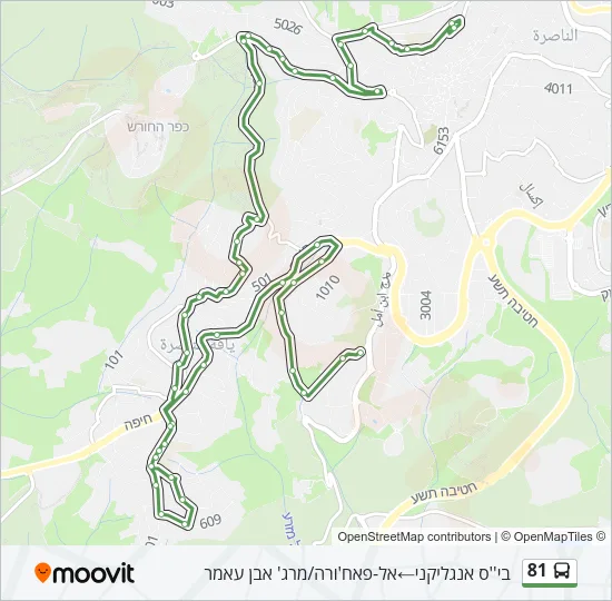 81 Bus Line Map