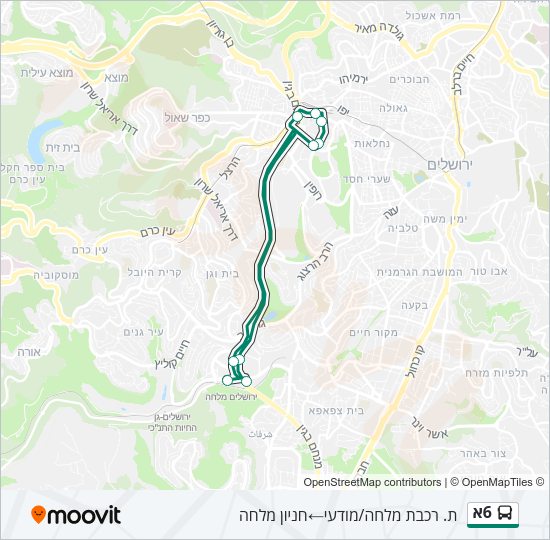 6א Bus Line Map