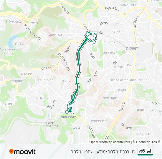 6א Bus Line Map