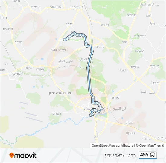 455 Bus Line Map