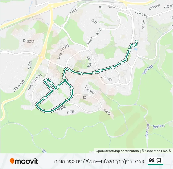 98 Bus Line Map
