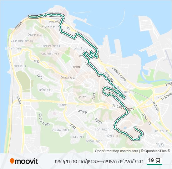 19 Bus Line Map