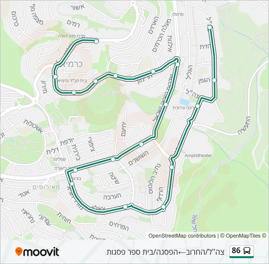 86 Bus Line Map