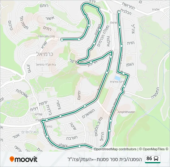 86 Bus Line Map