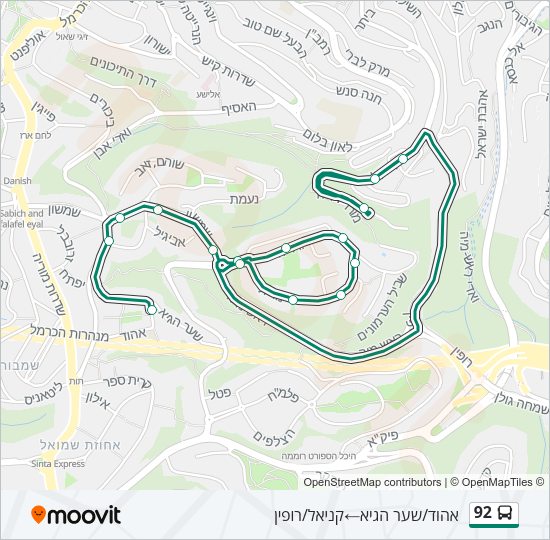 92 Bus Line Map