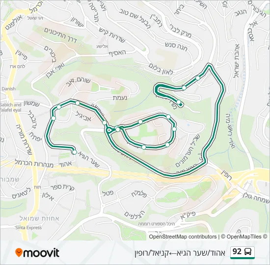 92 Bus Line Map