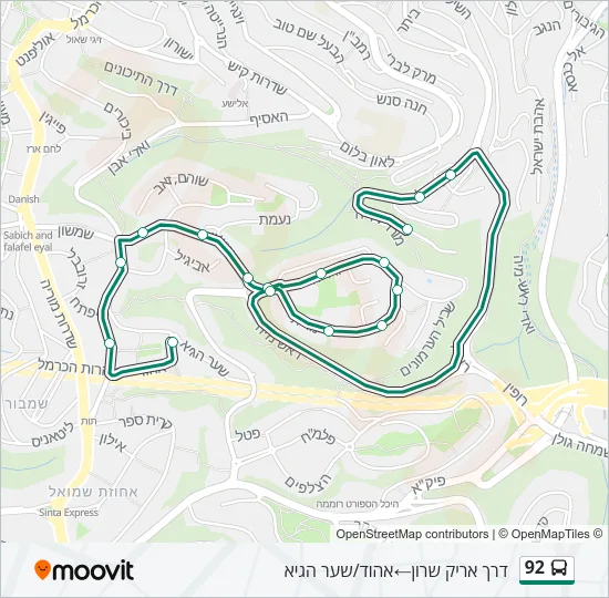 92 Bus Line Map