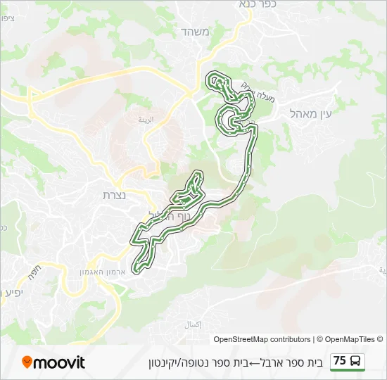 75 Bus Line Map