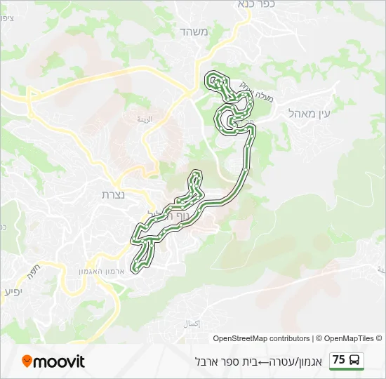 75 Bus Line Map
