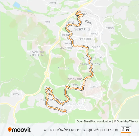 2 Bus Line Map