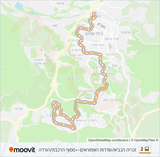 2 bus Line Map