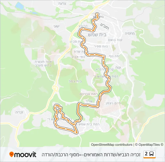 2 Bus Line Map
