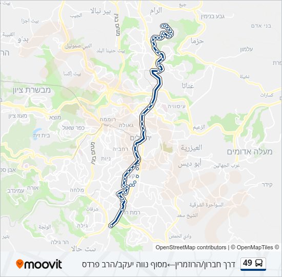 49 Bus Line Map