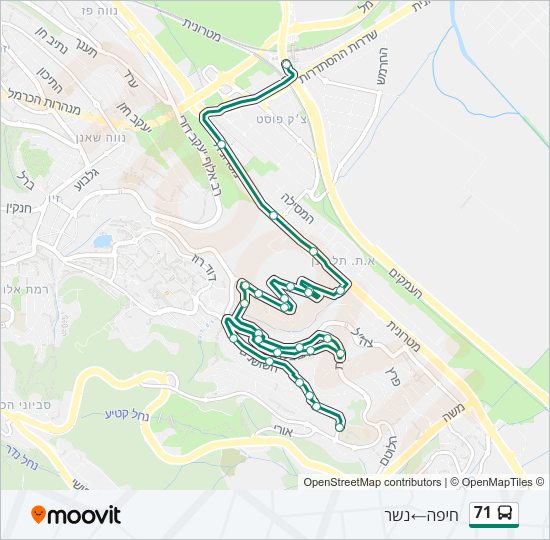 71 Bus Line Map